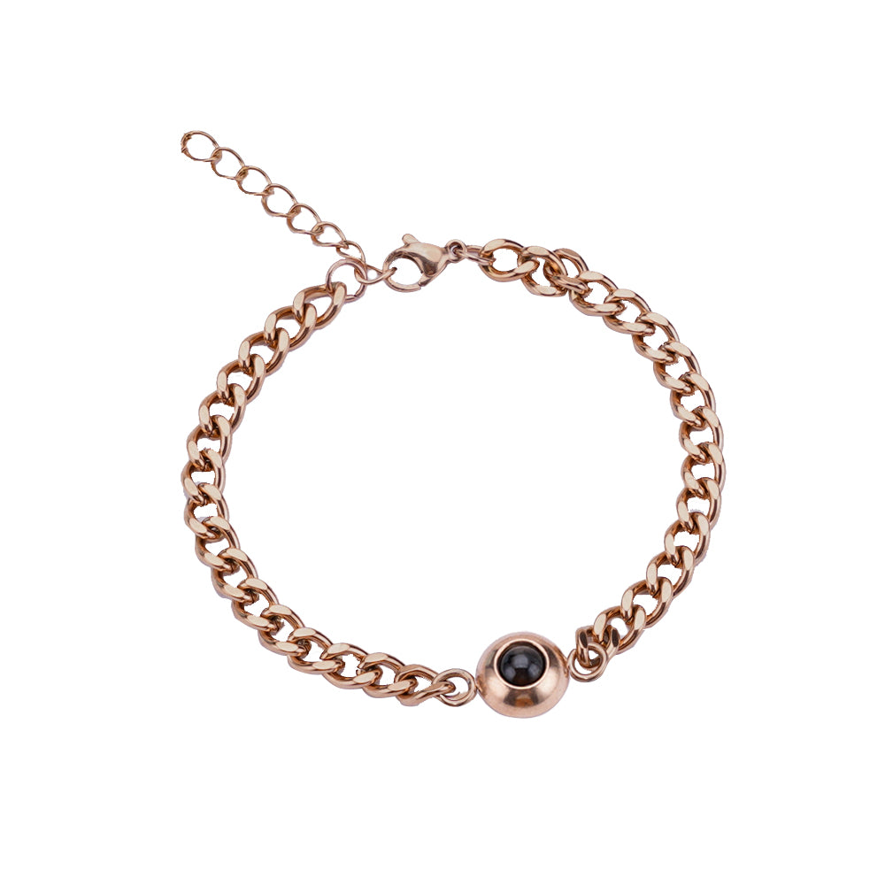 Conjunto de pulsera de proyección de plata de ley