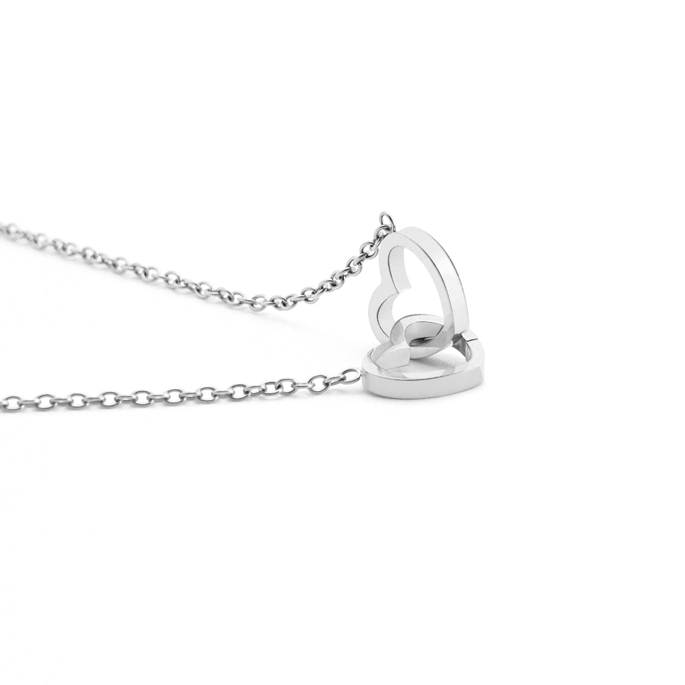 Scatola con rosa eterna - con collana incisa e vera rosa