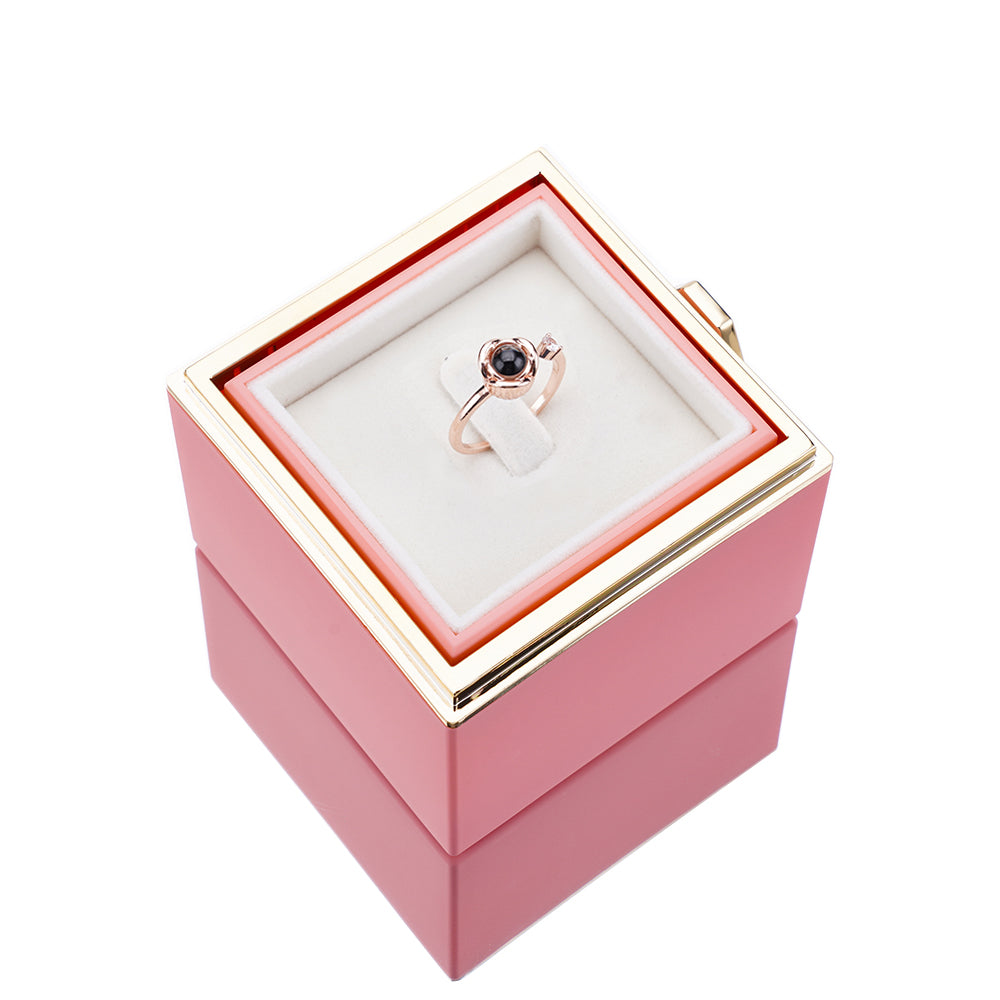 Eternal Rose Box - M/ Projection Ring & Real Rose