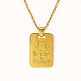 Collar con colgante de escritura a mano personalizado