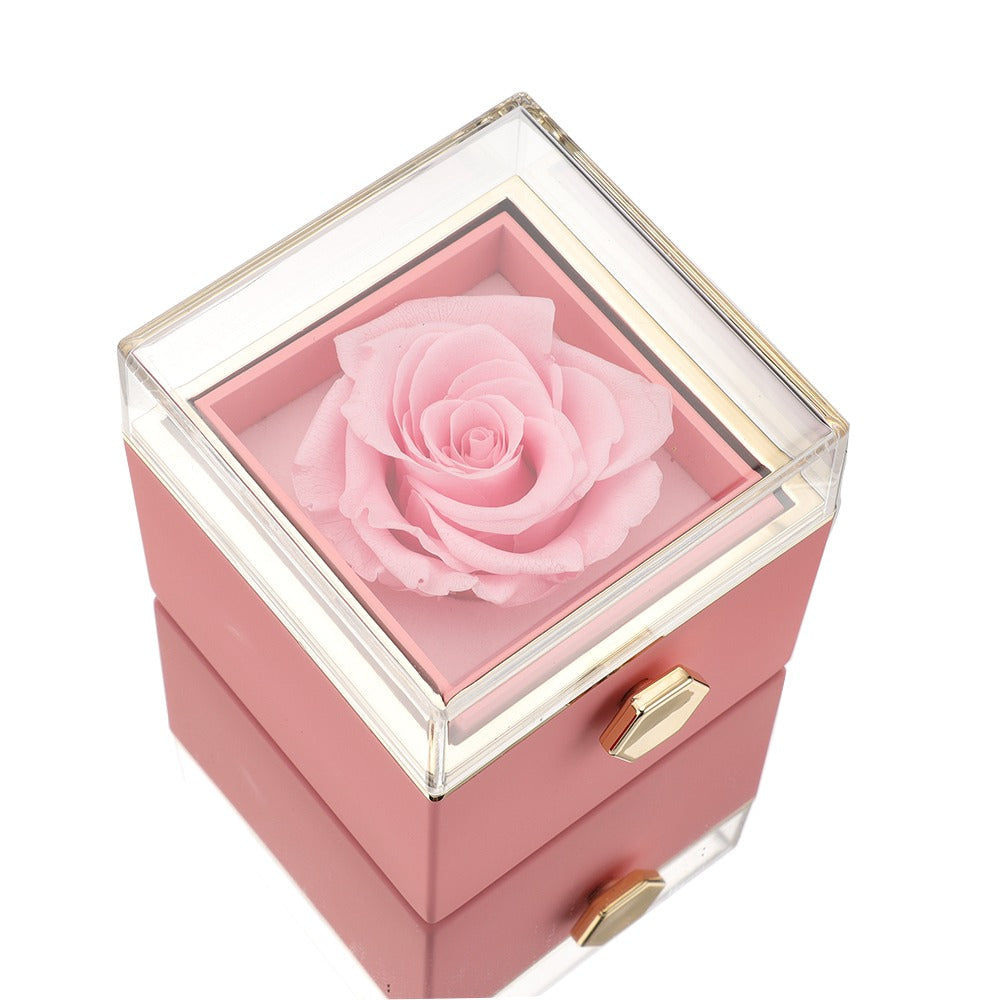 Eternal Rose Box - M/ Projection Ring & Real Rose
