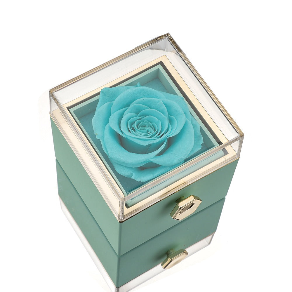 Eternal Rose Box - M/ Projection Ring & Real Rose