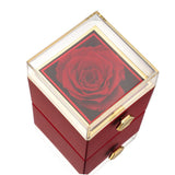 Eternal Rose Box - M/ Projection Ring & Real Rose