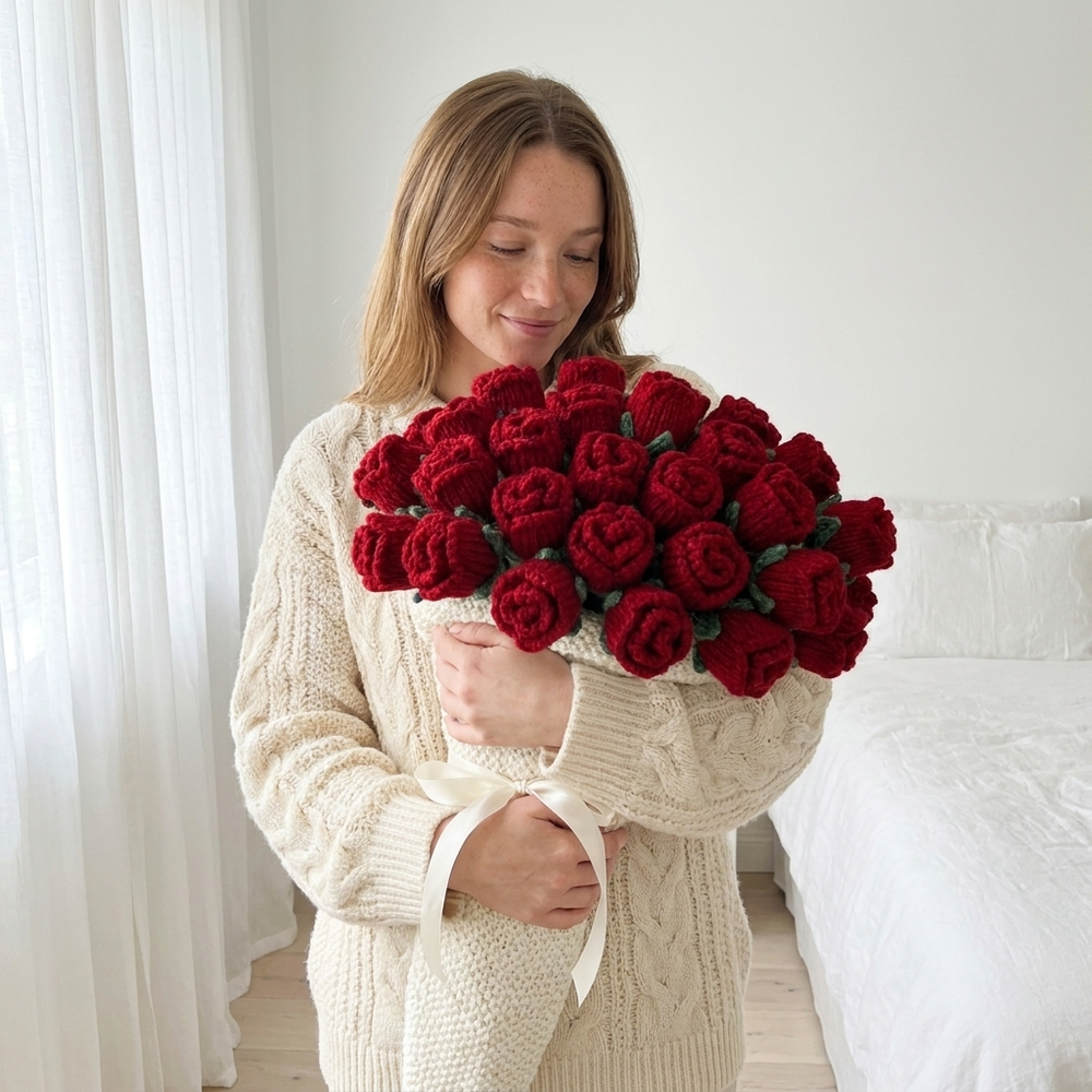 FabuLove Knitted Bouquet Blanket