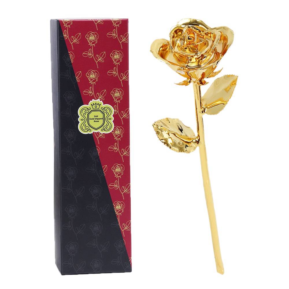 24k Guld Dyppet Rose
