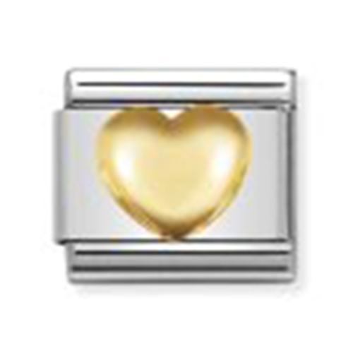 Goldenes Herz auf Silber