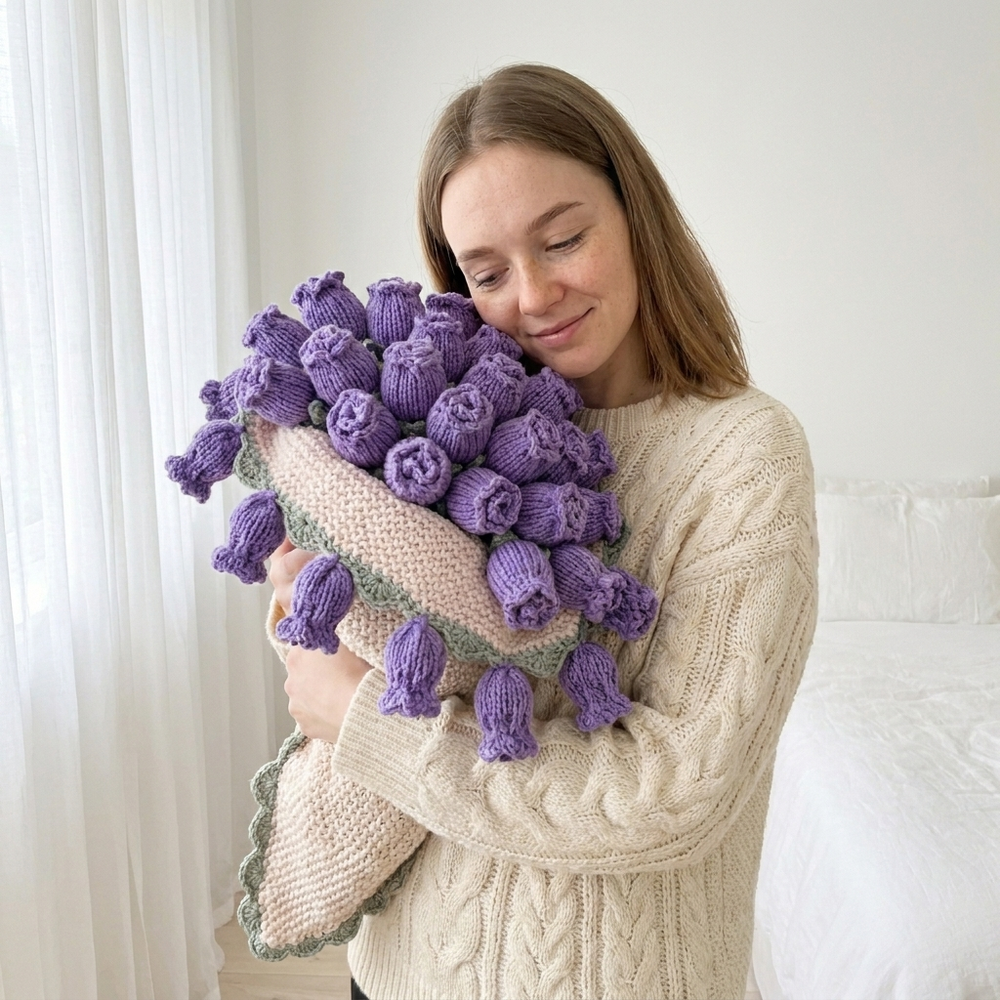 FabuLove Knitted Bouquet Blanket
