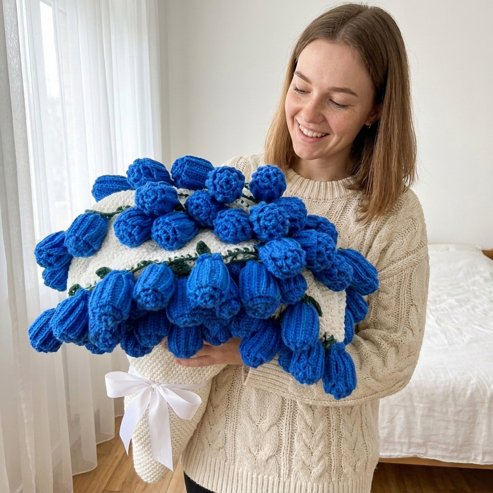 FabuLove Knitted Bouquet Blanket