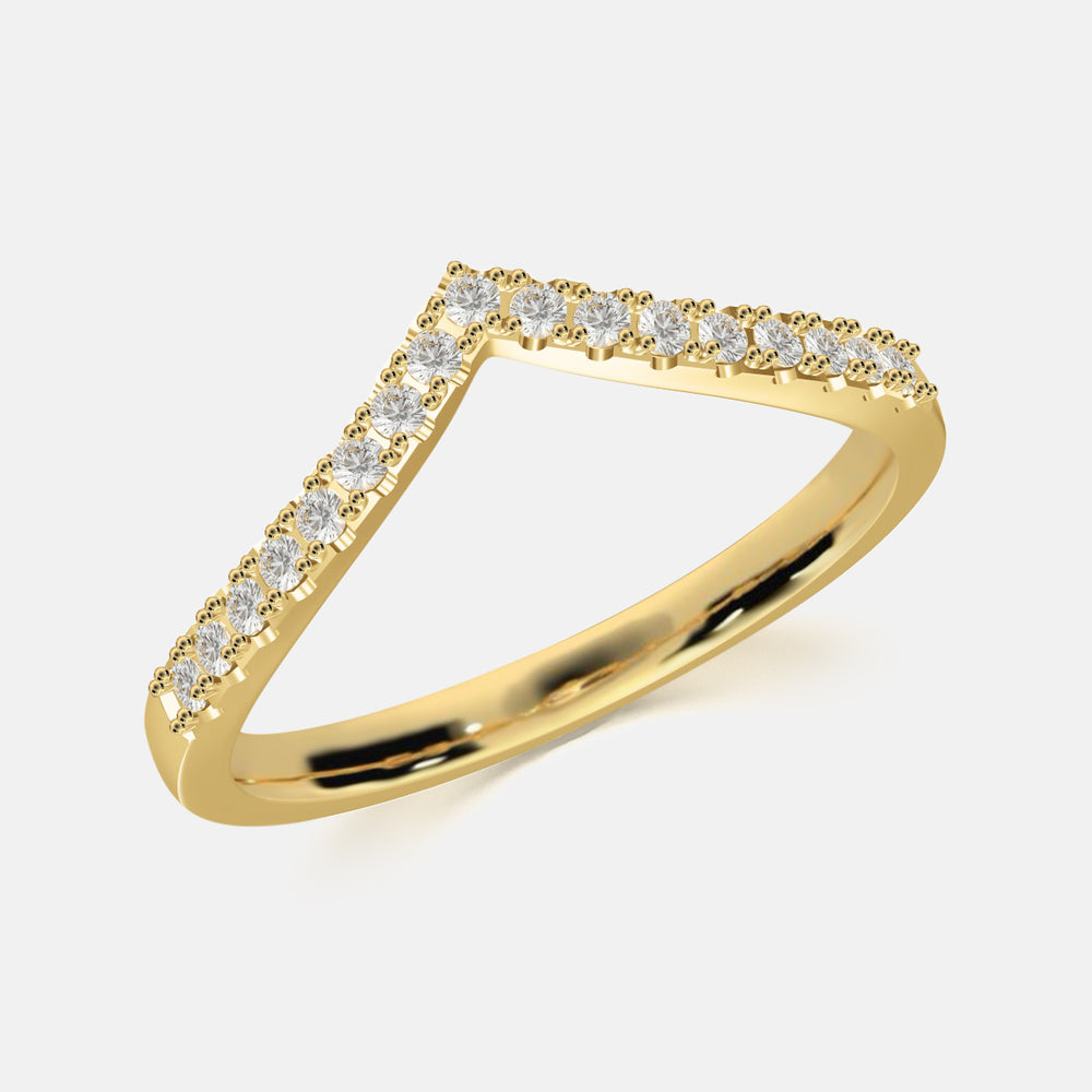 Anello a forma di V curva