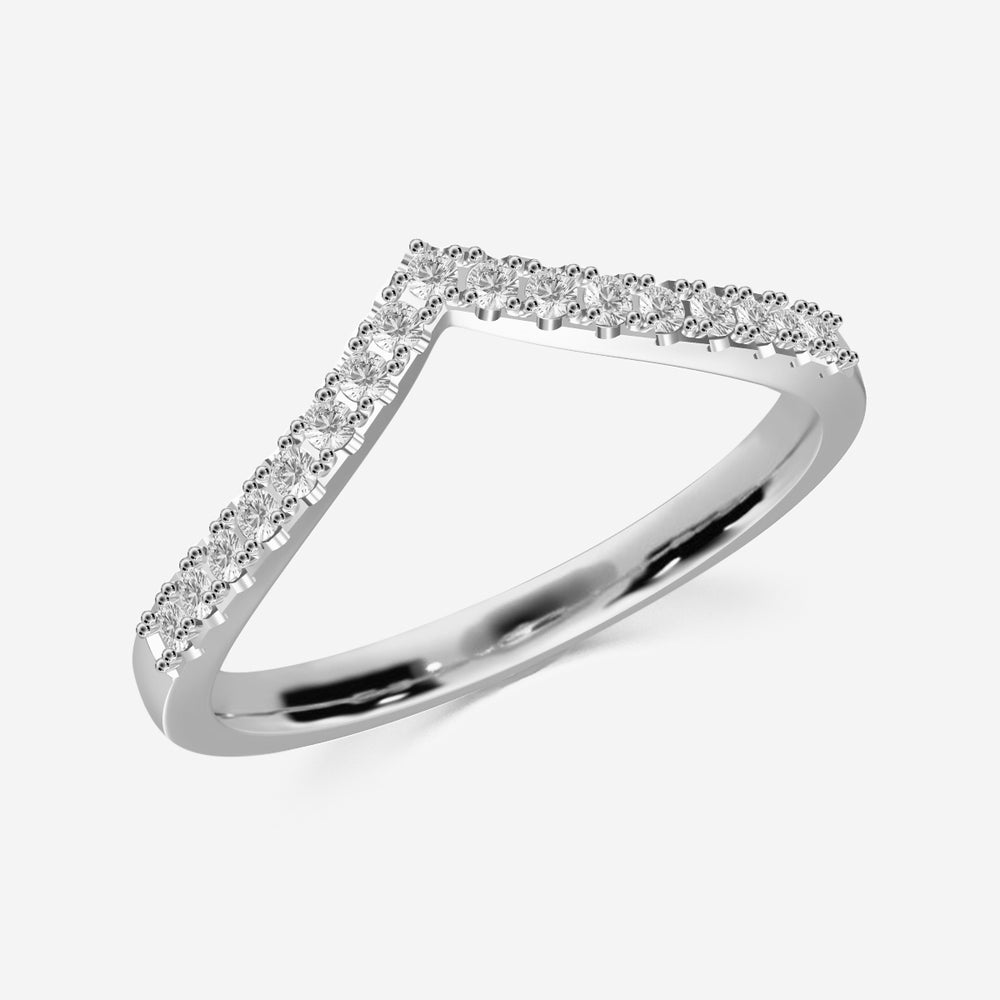 Anello a forma di V curva