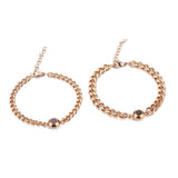 Conjunto de pulsera de proyección de plata de ley