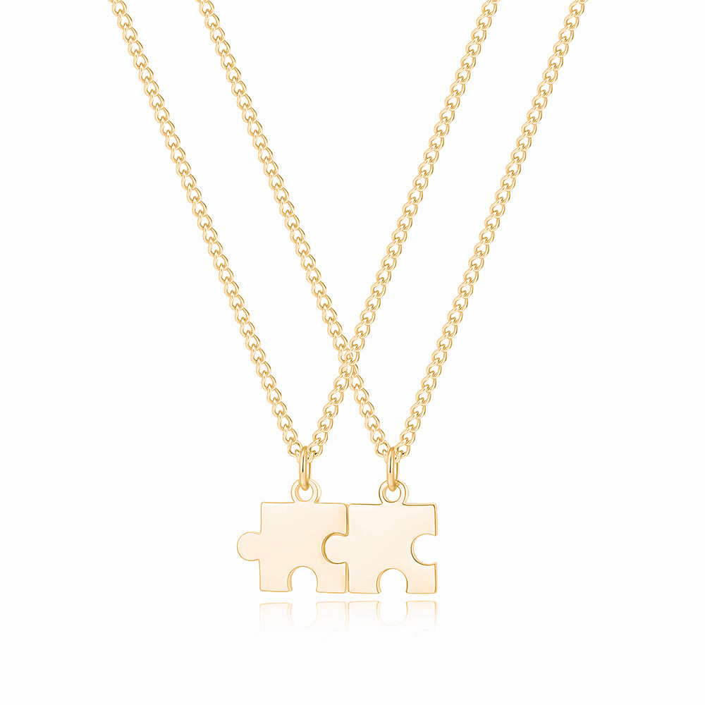 Personalized Puzzle Necklace Set