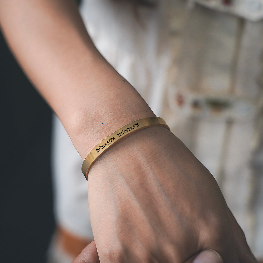 Tilpasset Graveret Armring Armbånd