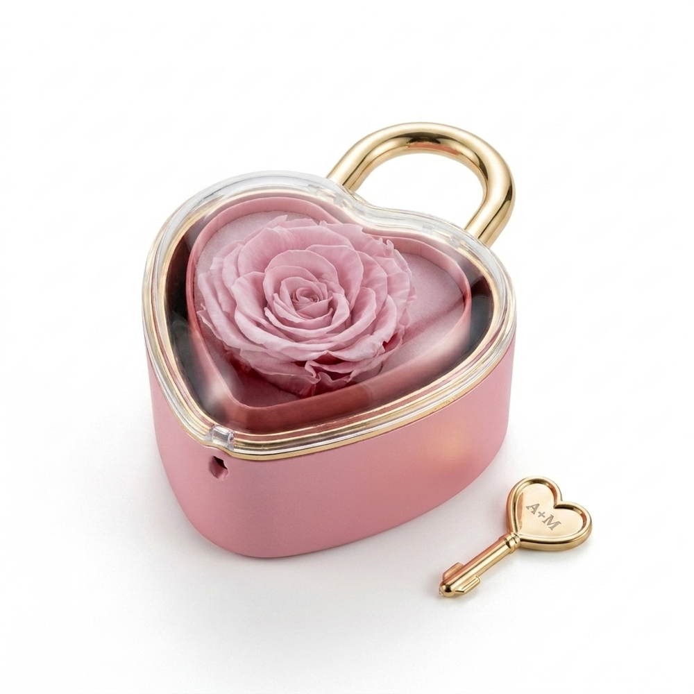 Lucchetto Eternal Rose - Con Collana Incisa