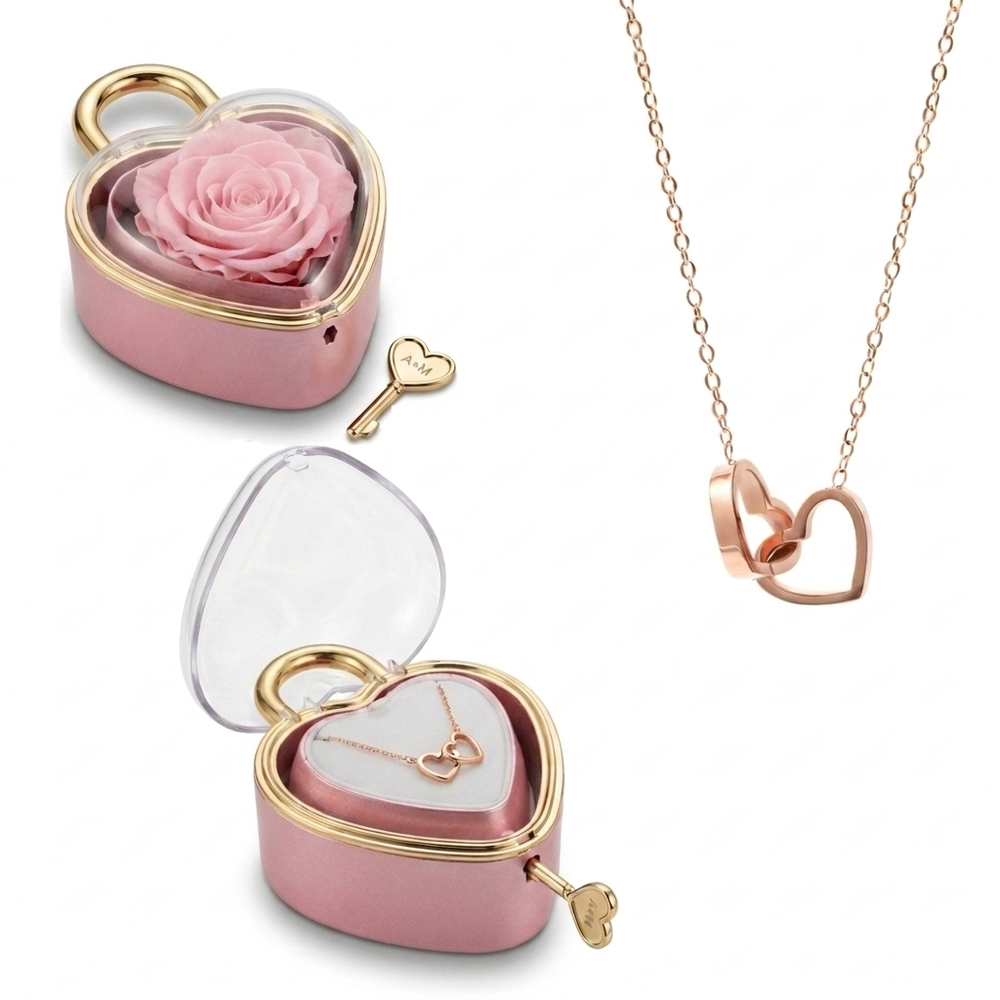Lucchetto Eternal Rose - Con Collana Incisa