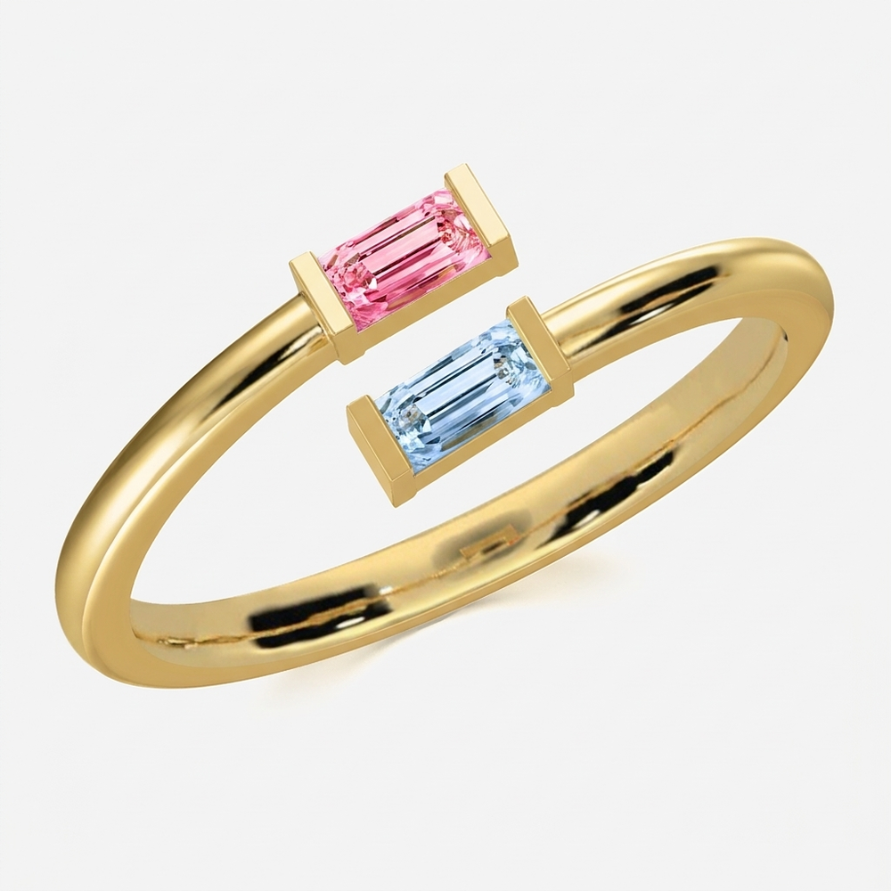 Twin Birthstone Ring