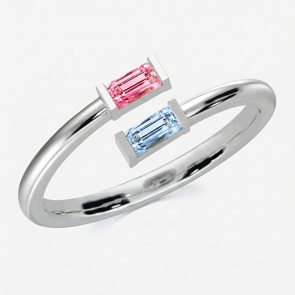 Twin Birthstone Ring
