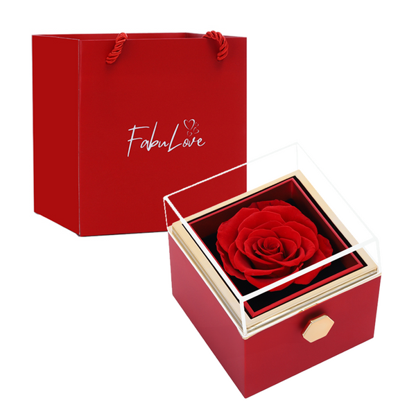 Scatola di Rose Eterne Rotante