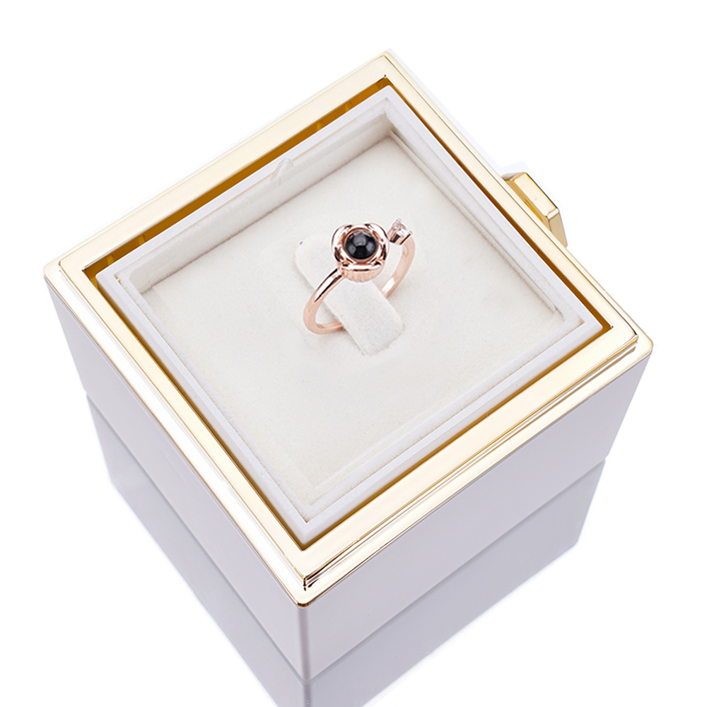Eternal Rose Box - M/ Projection Ring & Real Rose