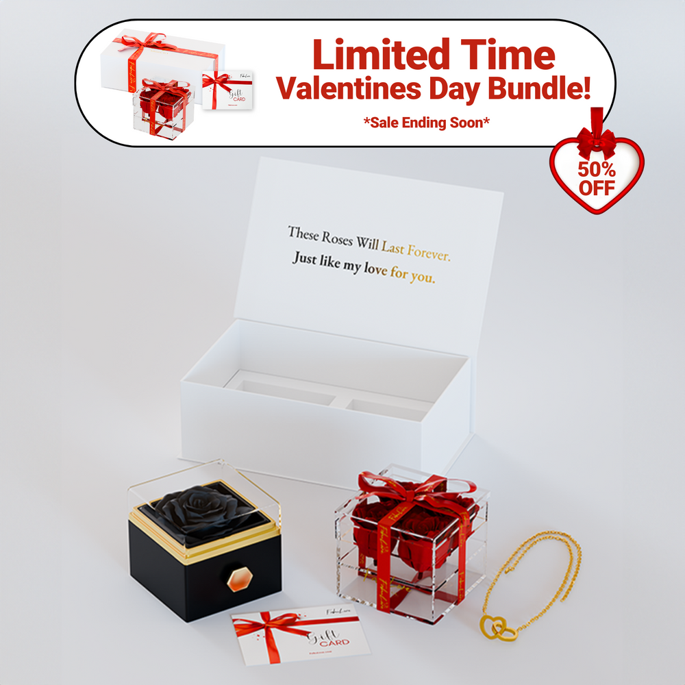Bundle scatola con rosa eterna