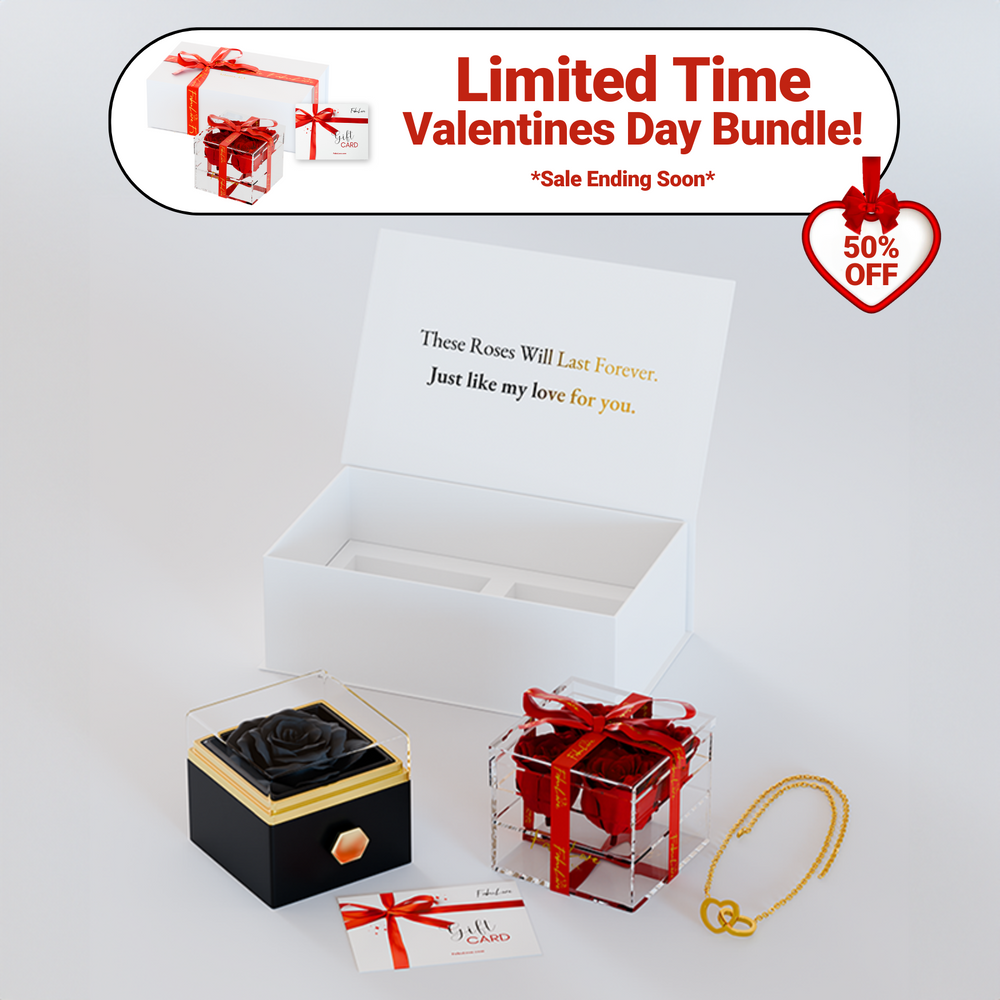 Coffret "Rose Éternelle" Saint-Valentin - Lot