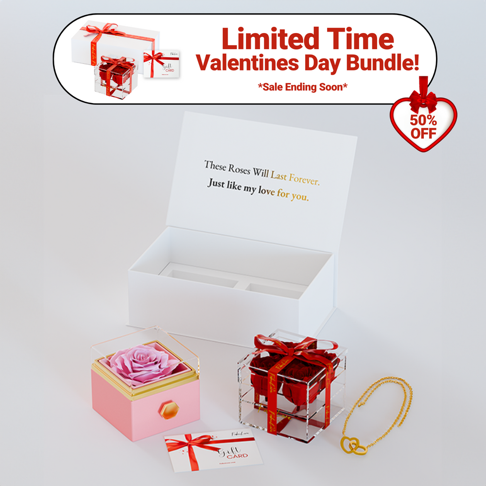 Coffret "Rose Éternelle" Saint-Valentin - Lot