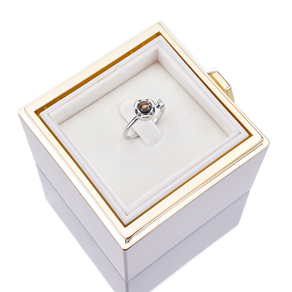 Eternal Rose Box - M/ Projection Ring & Real Rose